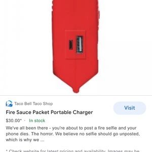 ISO Taco Bell Charger.